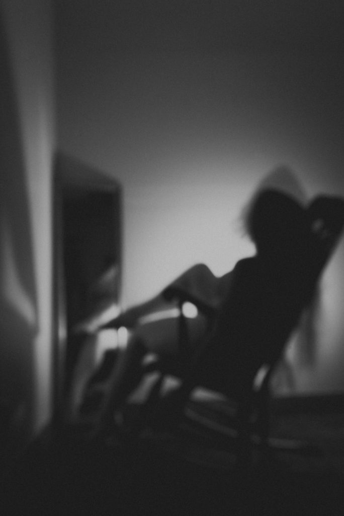 black and white photography, looks like film, long exposure, intentional blur, self portrait, self portrait photography, fort wayne, indiana